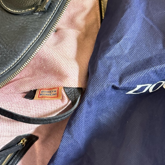 dooney & bourke pebble grain double pocket satchel - Picture 7 of 9